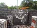 A Kathakali head created from waste pieces of tiles